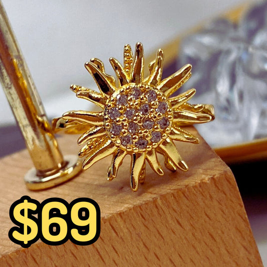 Anillo de Chapa de Oro Giratorio Ajustable ACO1406-1