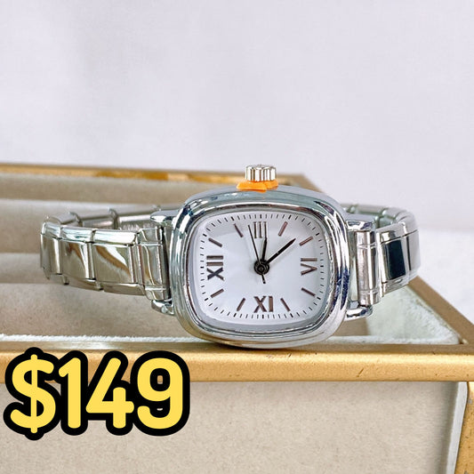Reloj en Pulsera Italiana de Acero con Baño de Chapa de Oro PAI1054-2