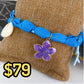 Pulsera de Tela con dijes de Acero Inoxidable y chapa de Oro PAI1018-3