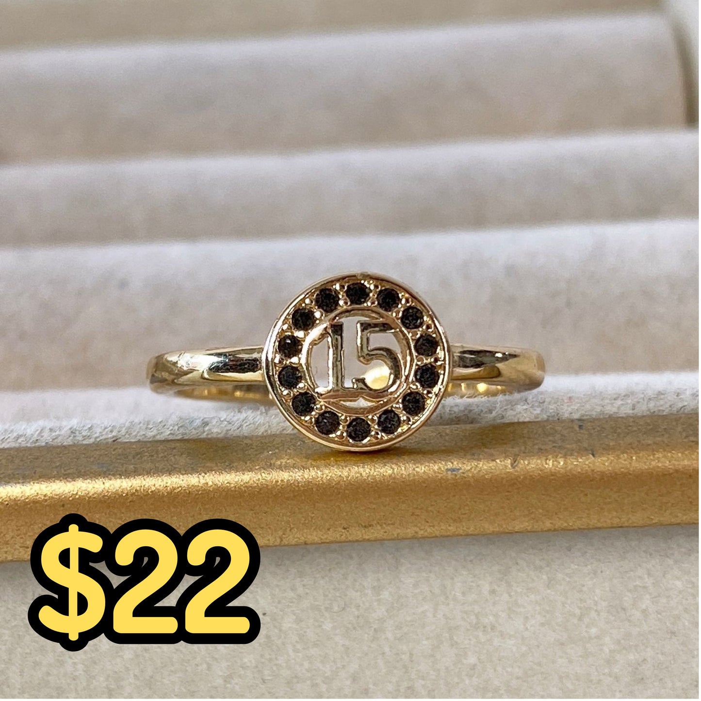 Anillo Chapa de Oro Ajustable ACO1364-1