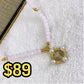 Collar de Cristal con Dije de Chapa de Oro CC2159-1