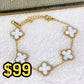 Pulsera de Trebol Grande de Acero Inoxidable PAI1346-2