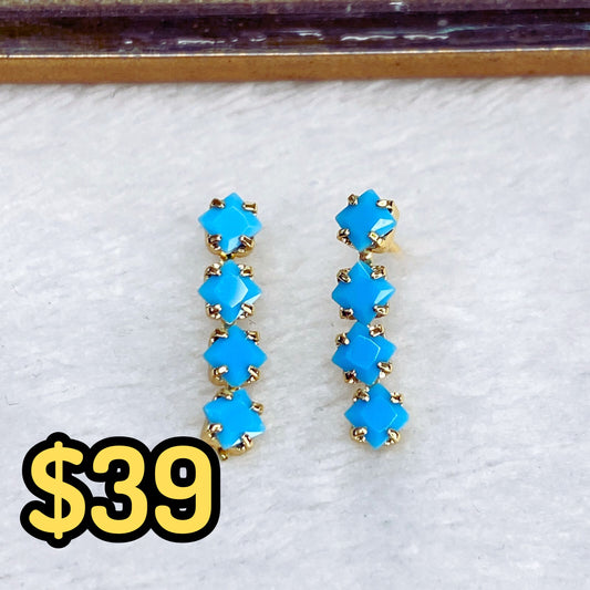 Arete de Chapa de Oro COA2019-5