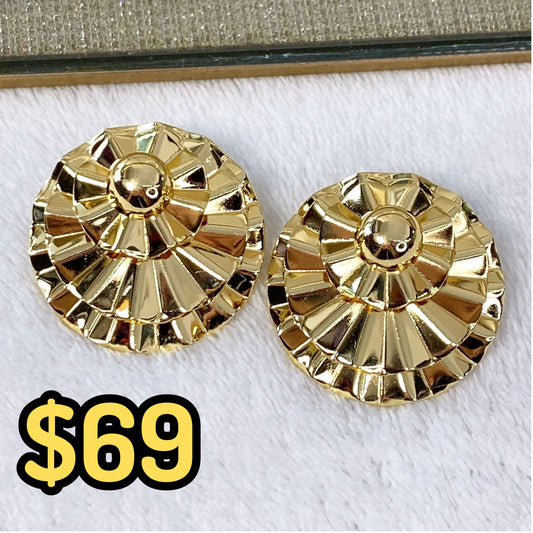 Arete de Chapa de Oro COA1983-1