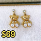 Arete de Chapa de Oro COA1977-1