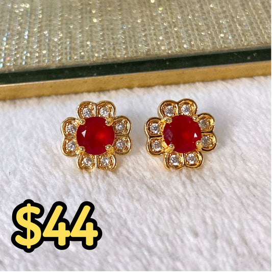 Arete de Chapa de Oro COA1971-4