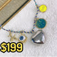 Collar Trenzado con Dijes de Chapa de Oro CC2156-1