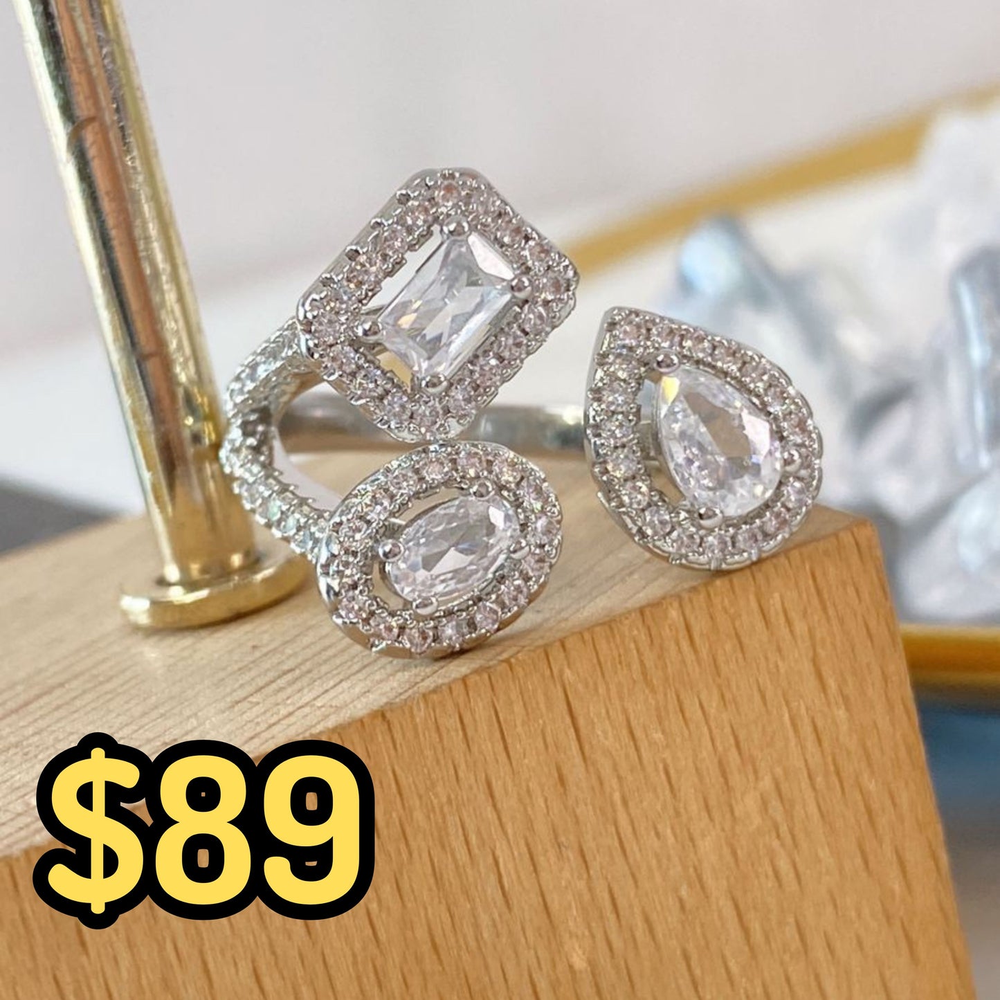 Anillo de Chapa de Oro Ajustable ACO1381-1