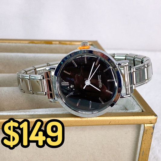 Reloj en Pulsera Italiana de Acero con Baño de Chapa de Oro PAI1057-2