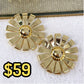 Arete de Chapa de Oro COA1982-1