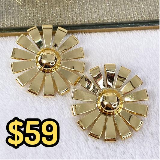 Arete de Chapa de Oro COA1982-1
