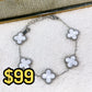 Pulsera de Trebol Grande de Acero Inoxidable PAI1062-2
