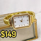 Reloj en Pulsera Italiana de Acero con Baño de Chapa de Oro PAI1048-1