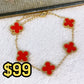 Pulsera de Trebol Grande de Acero Inoxidable PAI1346-3