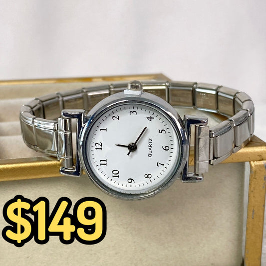 Reloj en Pulsera Italiana de Acero con Baño de Chapa de Oro PAI1059-2