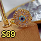 Anillo de Chapa de Oro Giratorio Ajustable ACO1405-1