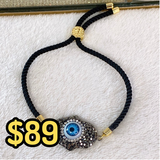 Pulsera trenzada con Cristales y Zirconia COP1574-2