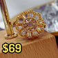 Anillo de Chapa de Oro Giratorio Ajustable ACO1407-1
