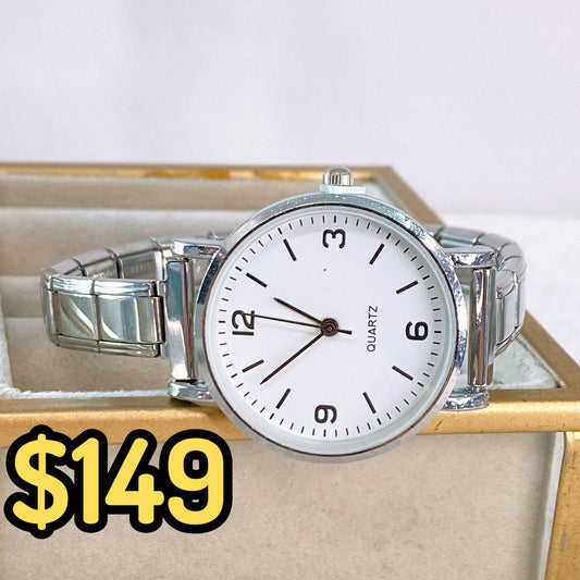Reloj en Pulsera Italiana de Acero con Baño de Chapa de Oro PAI1058-2