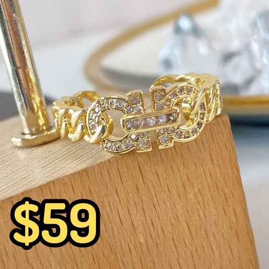 Anillo de Chapa de Oro Ajustable ACO1379-1