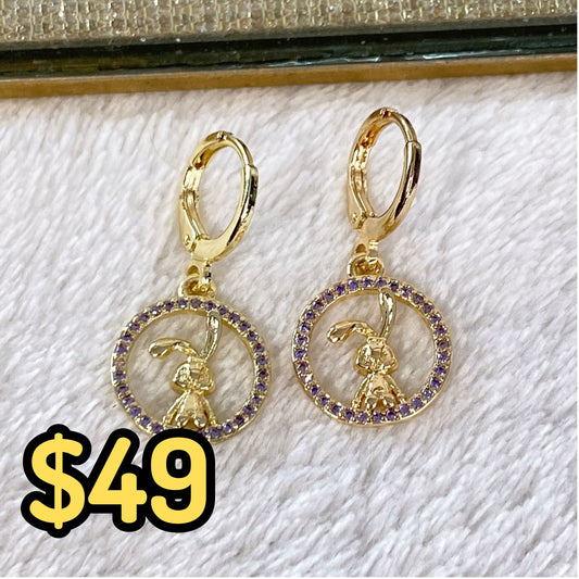 Arete de Chapa de Oro COA1991-2