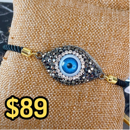Pulsera trenzada con Cristales y Zirconia COP1574-1