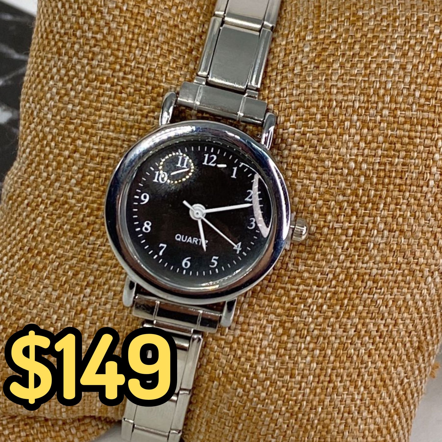 Reloj en Pulsera Italiana de Acero con Baño de Chapa de Oro PAI1060-2