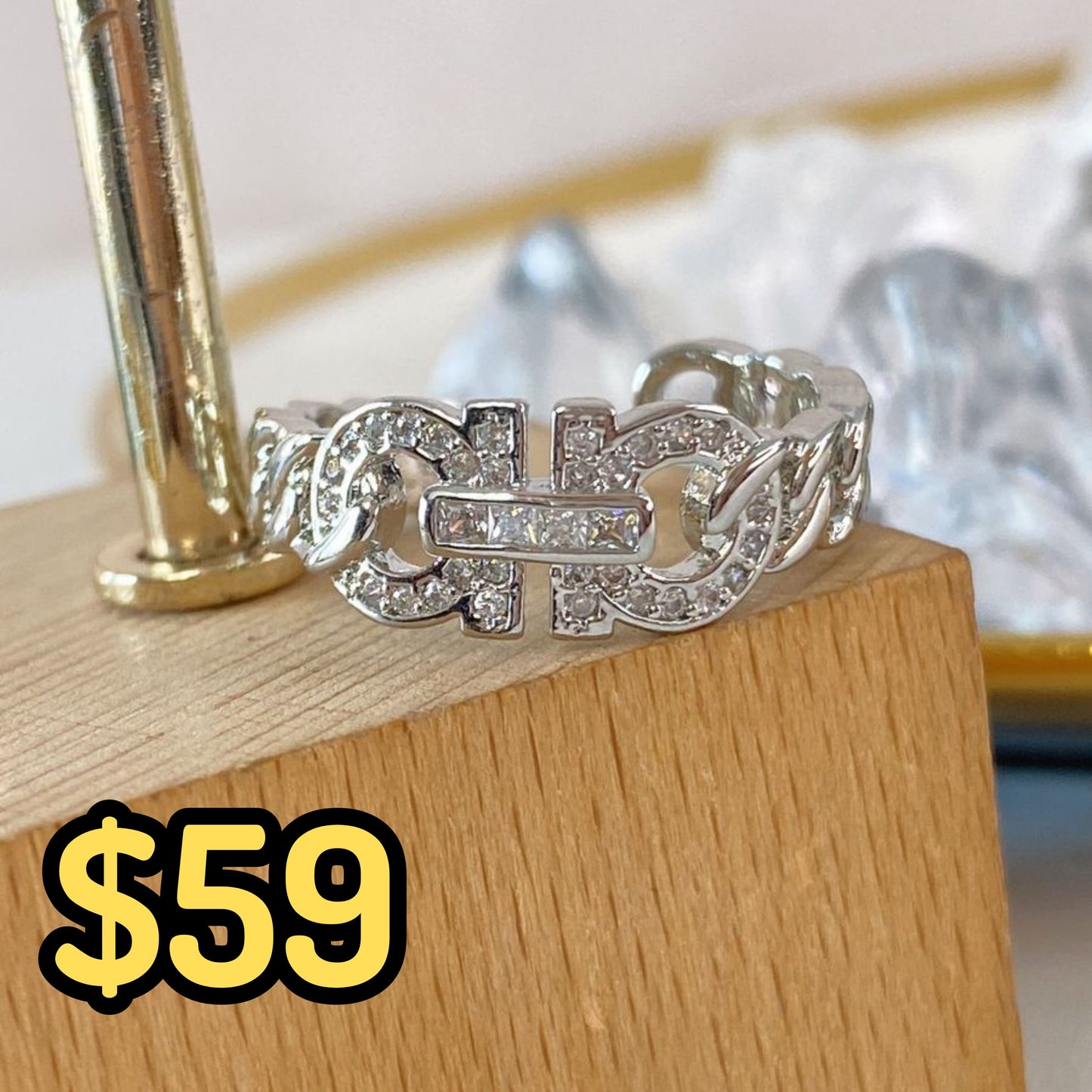 Anillo de Chapa de Oro Ajustable ACO1379-2