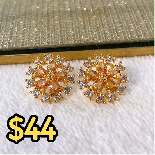Arete de Chapa de Oro COA1970-3