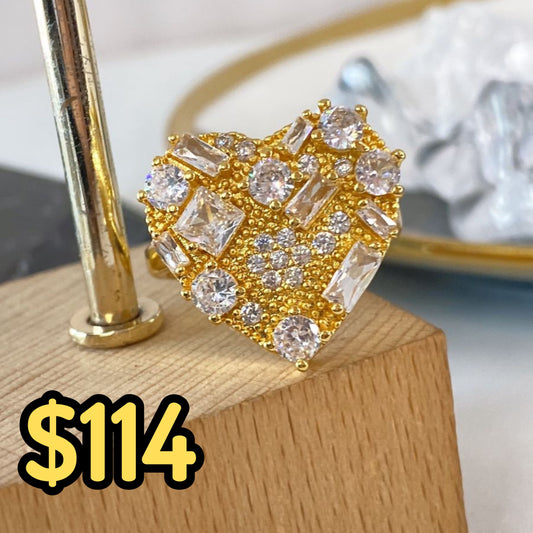Anillo de Chapa de Oro Ajustable ACO1380-1
