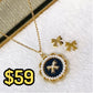 Collar de Acero Inoxidable y Chapa de Oro CAI2512-1