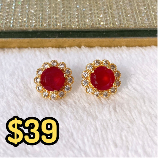 Arete de Chapa de Oro COA1969-3