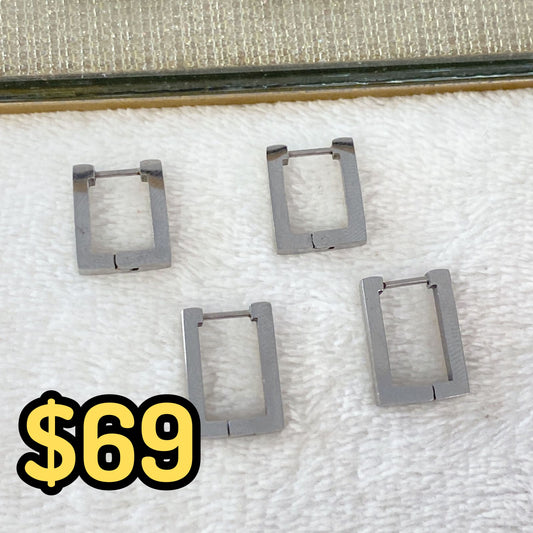 Set de Arracadas de Acero Inoxidable AAI1818-2