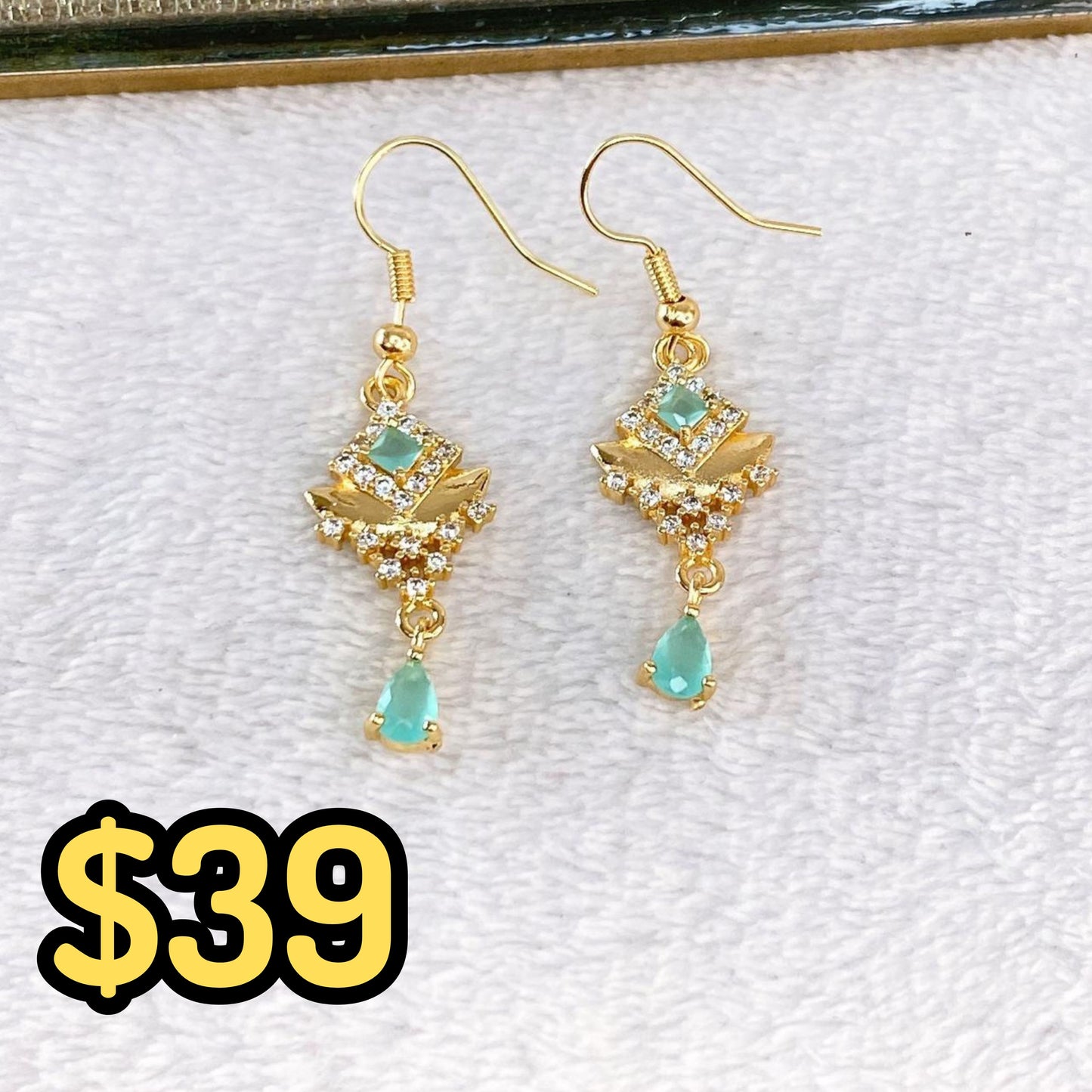 Arete de Chapa de Oro COA2120-3