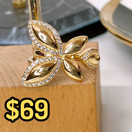 Anillo de Chapa de Oro Ajustable ACO1510-1