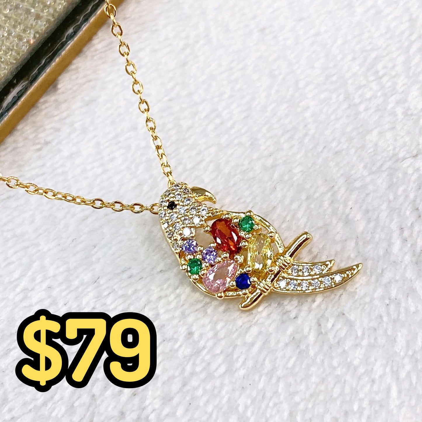 Collar de Acero Inoxidable y Dije de Chapa de Oro CAI2752-1