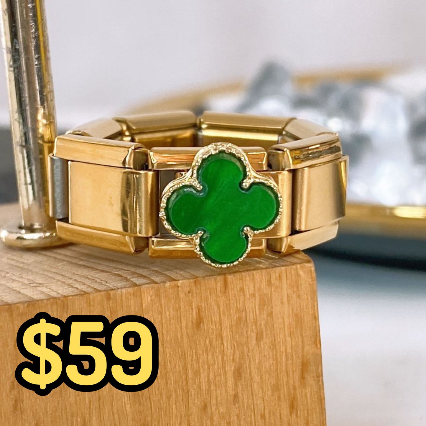 Anillo Italiano de Acero Inoxidable Ajustable RAI1069-1