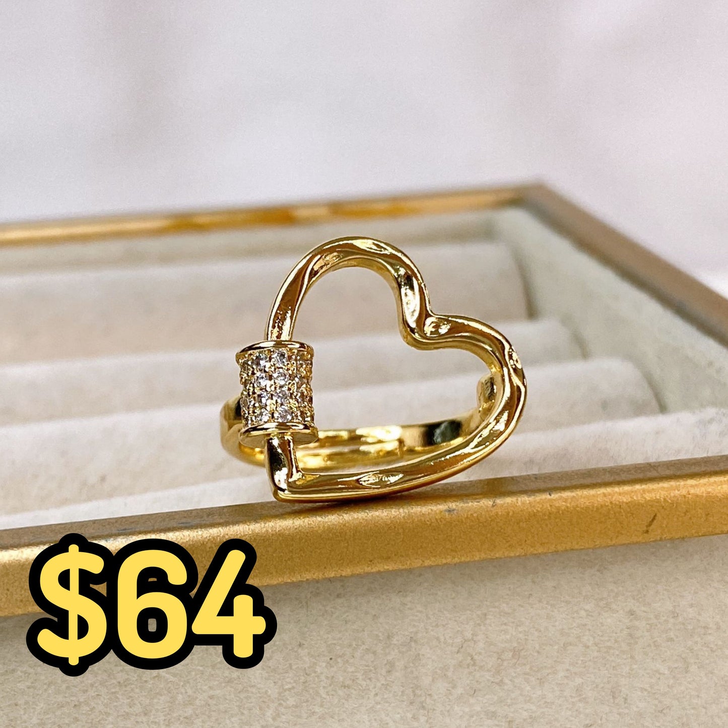 Anillo de Chapa de Oro Ajustable ACO1540-1