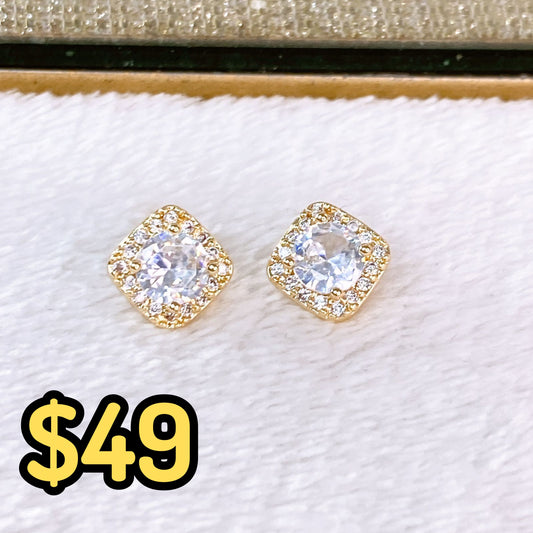 Arete de Chapa de Oro COA2352-1