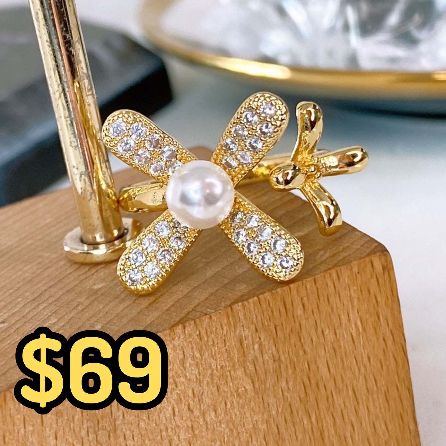 Anillo de Chapa de Oro Ajustable ACO1532-1