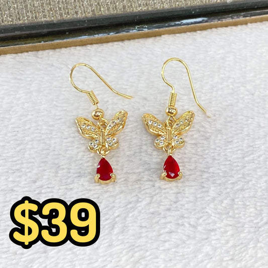 Arete de Chapa de Oro COA2071-1