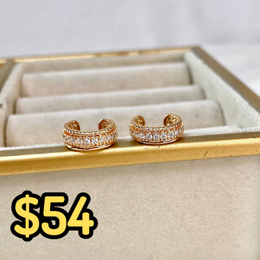 Simulador o Ear Cuff de Chapa de Oro COA2038-1