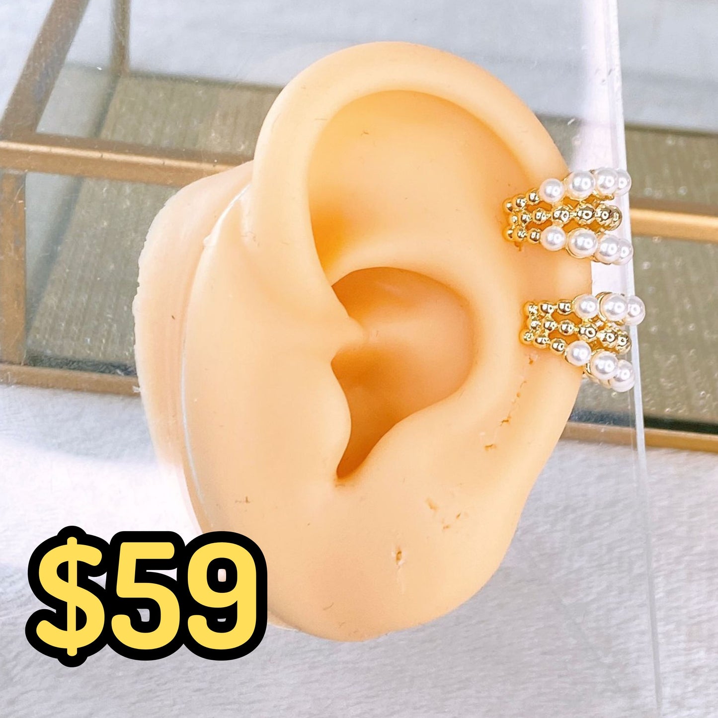 Arete de Chapa de Oro COA2365-1