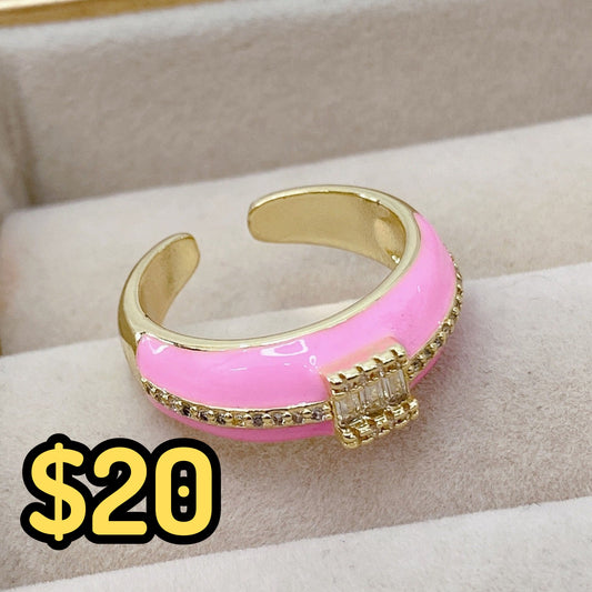 Anillo de Chapa de Oro Ajustable ACO1484-1