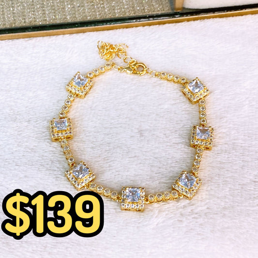 Pulsera de Chapa de Oro COP1635-1