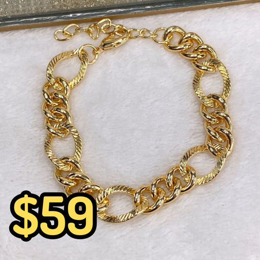 Pulsera de Chapa de Oro COP1580-1