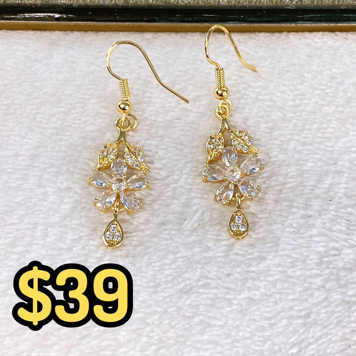 Arete de Chapa de Oro COA2071-1