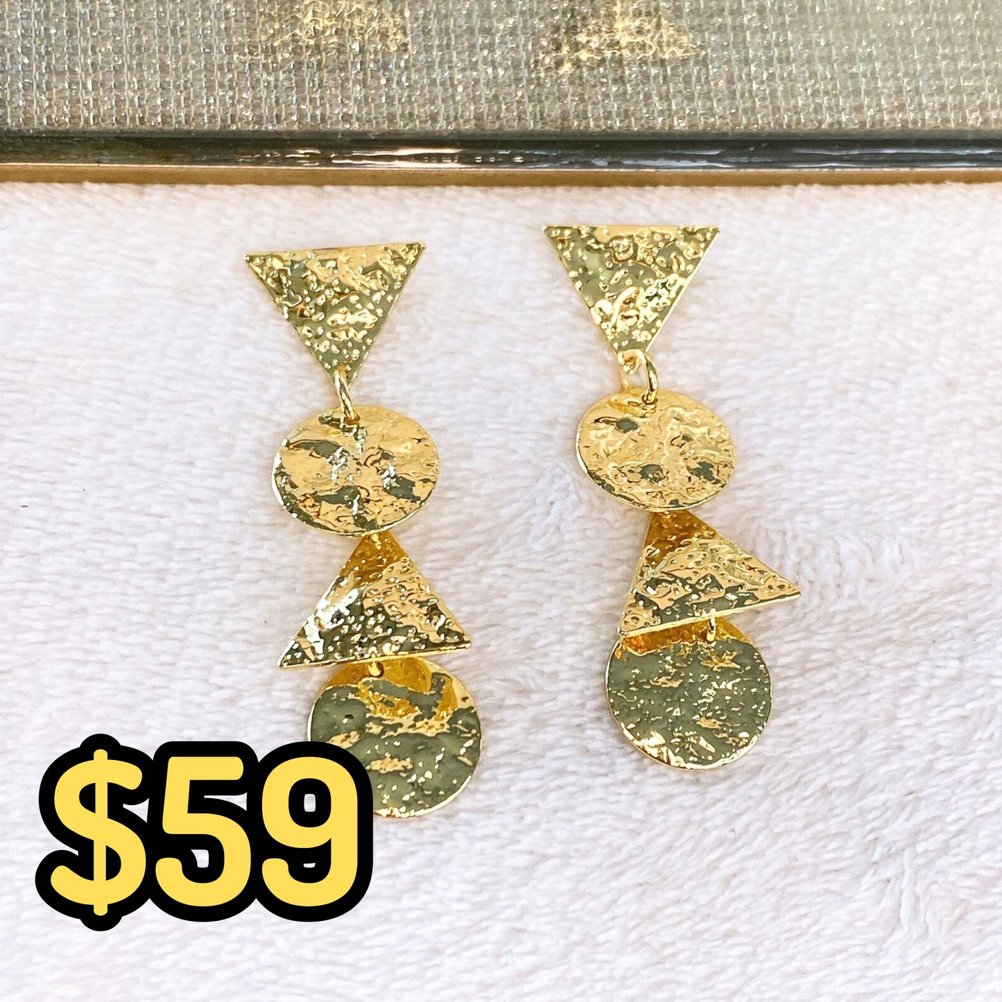 Arete de Chapa de Oro COA2059-1