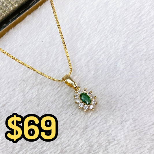 Collar de Chapa de Oro y Zirconias CC2252-5