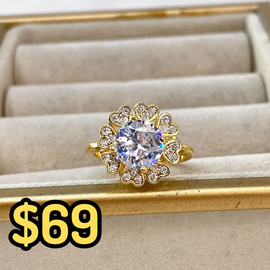 Anillo de Chapa de Oro Giratorio Ajustable ACO1415-1